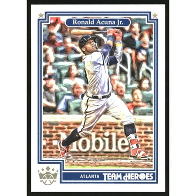 2019 Diamond Kings Team Heroes Holo Gold #TH10 Ronald Acuna Jr.