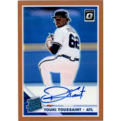 2019 Donruss Optic Rated Rookies Signatures Orange #45 Touki Toussaint/99