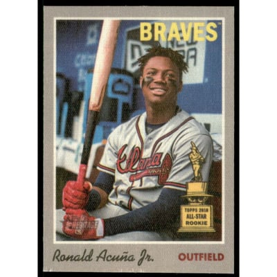 2019 Topps Heritage '70 Topps Stickers #7 Ronald Acuna Jr.
