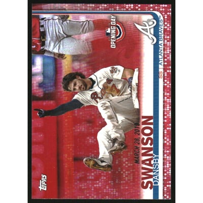 2019 Topps Opening Day Red Foil #38 Dansby Swanson