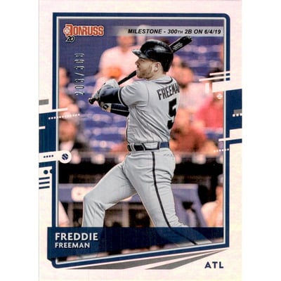 2020 Donruss Milestone Stat Line #169 Freddie Freeman/300