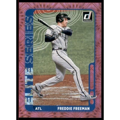2021 Donruss Elite Series Pink Fireworks #10 Freddie Freeman