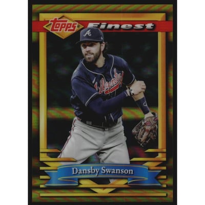 2021 Finest Flashbacks Gold Refractors #179 Dansby Swanson