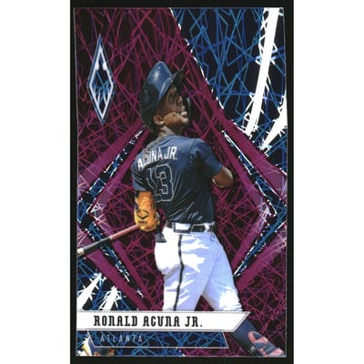 2021 Panini Phoenix Purple Velocity #8 Ronald Acuna Jr.