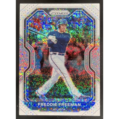 2021 Panini Prizm White Sparkle #112 Freddie Freeman