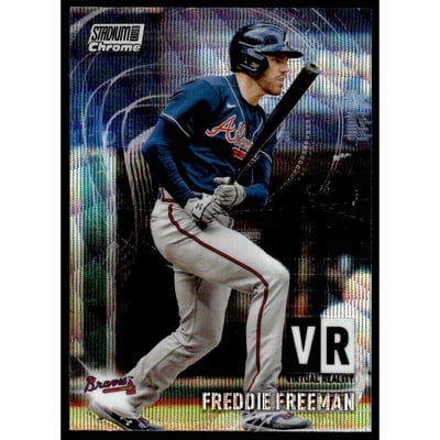 2021 Stadium Club Chrome Virtual Reality Wave Refractors #VR1 Freddie Freeman