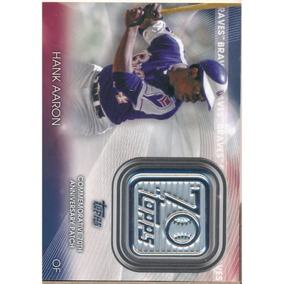 2021 Topps 70th Anniversary Commemorative Logo Patches #70LPHA Hank Aaron