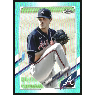 2021 Topps Chrome Aqua Refractors #110 Max Fried