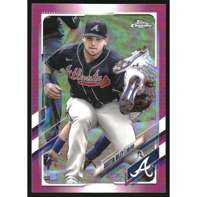 2021 Topps Chrome Magenta Refractors #194 Austin Riley
