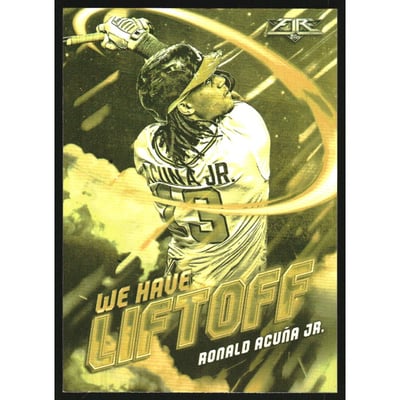 2021 Topps Fire We Have Liftoff Gold Minted #WHL2 Ronald Acuna Jr.