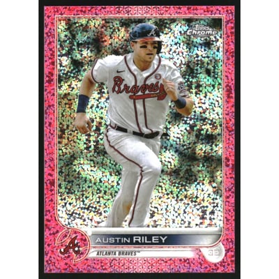 2022 Topps Chrome Magenta Speckle Refractors #116 Austin Riley