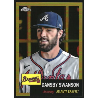 2022 Topps Chrome Platinum Anniversary Gold Refractors #69 Dansby Swanson