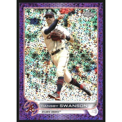 2022 Topps Chrome Purple Speckle Refractors #46 Dansby Swanson