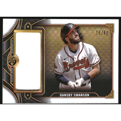 2022 Topps Triple Threads Single Jumbo Relics #SJR1DS1 Dansby Swanson