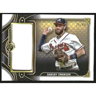 2022 Topps Triple Threads Single Jumbo Relics #SJR1DS2 Dansby Swanson