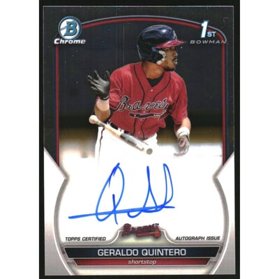 2023 Bowman Chrome Prospect Autographs #CPAGQ Geraldo Quintero