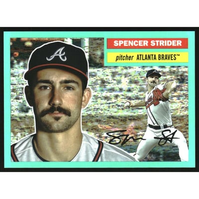 2023 Topps Archives Aqua Sparkle #37 Spencer Strider