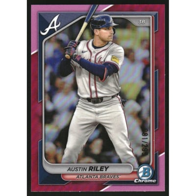 2024 Bowman Chrome Fuchsia Refractors #28 Austin Riley