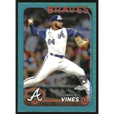 2024 Topps Chrome Aqua Refractors #197 Darius Vines