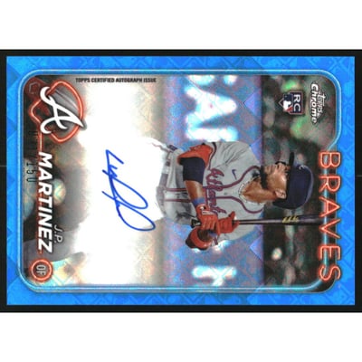 2024 Topps Chrome Logofractor Autographs Blue Refractors #RCAJM J.P. Martinez