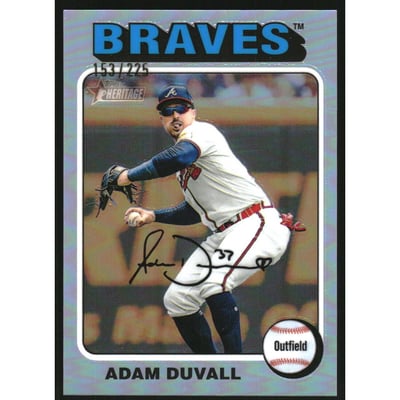 2024 Topps Heritage Chrome Silver Refractors #576 Adam Duvall HN/225