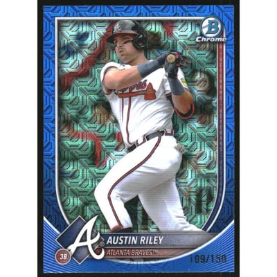 2025 Bowman Chrome Bowman Mega Box Blue Refractors #32 Austin Riley