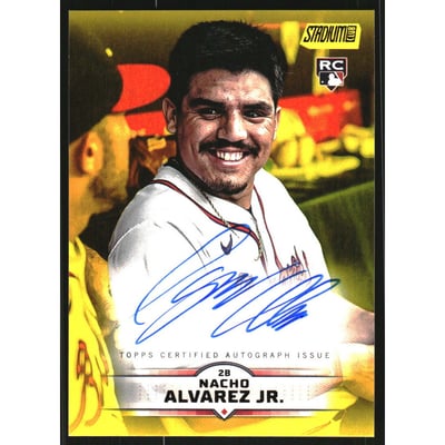 2025 Stadium Club Autographs Yellow #SCBANA Nacho Alvarez Jr.