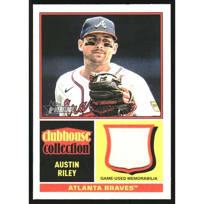 2025 Topps Heritage Clubhouse Collection Relics #CCRAR Austin Riley