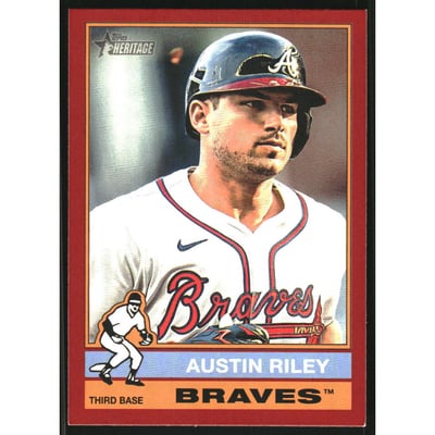 2025 Topps Heritage Red Border #364 Austin Riley
