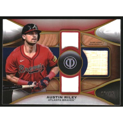 2025 Topps Tribute Triple Relics Gold #TTRAR Austin Riley