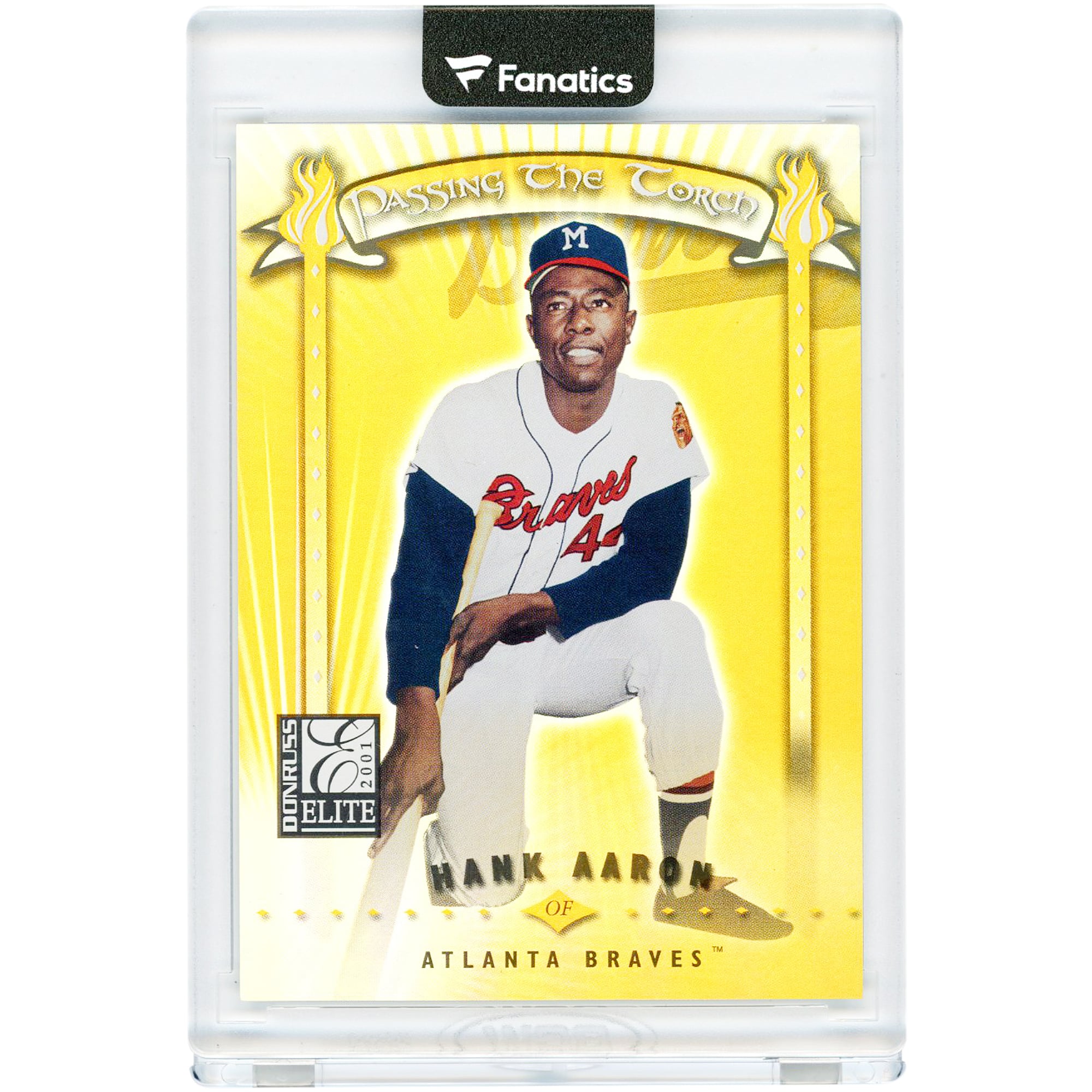 Carte autographiée d'Andruw Jones (Atlanta Braves) 2001 Donruss Elite Passing The Torch #PT-21 #324/500