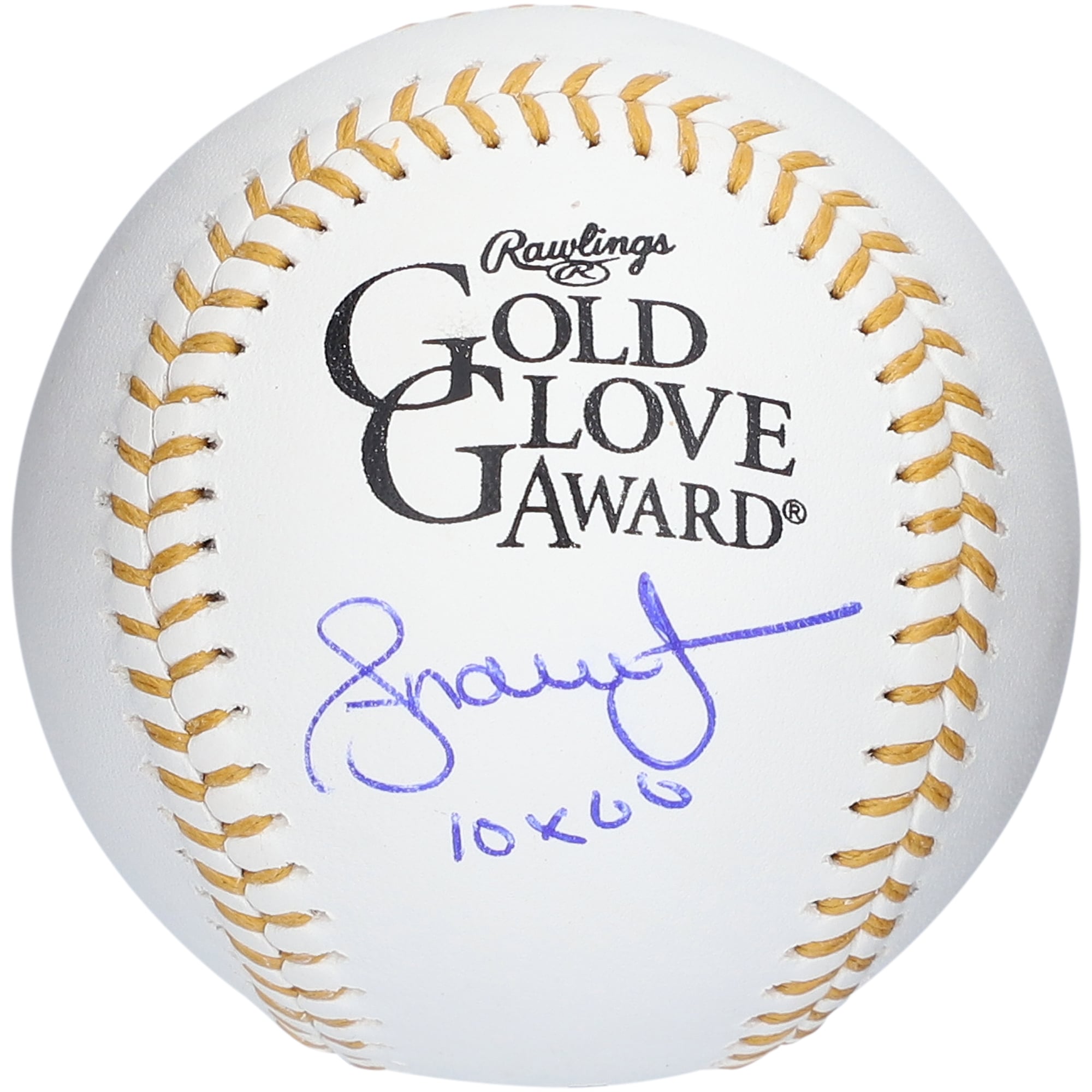 Andruw Jones Atlanta Braves Autographed Gold Glove Logo Baseball with "10X GG" Inscription