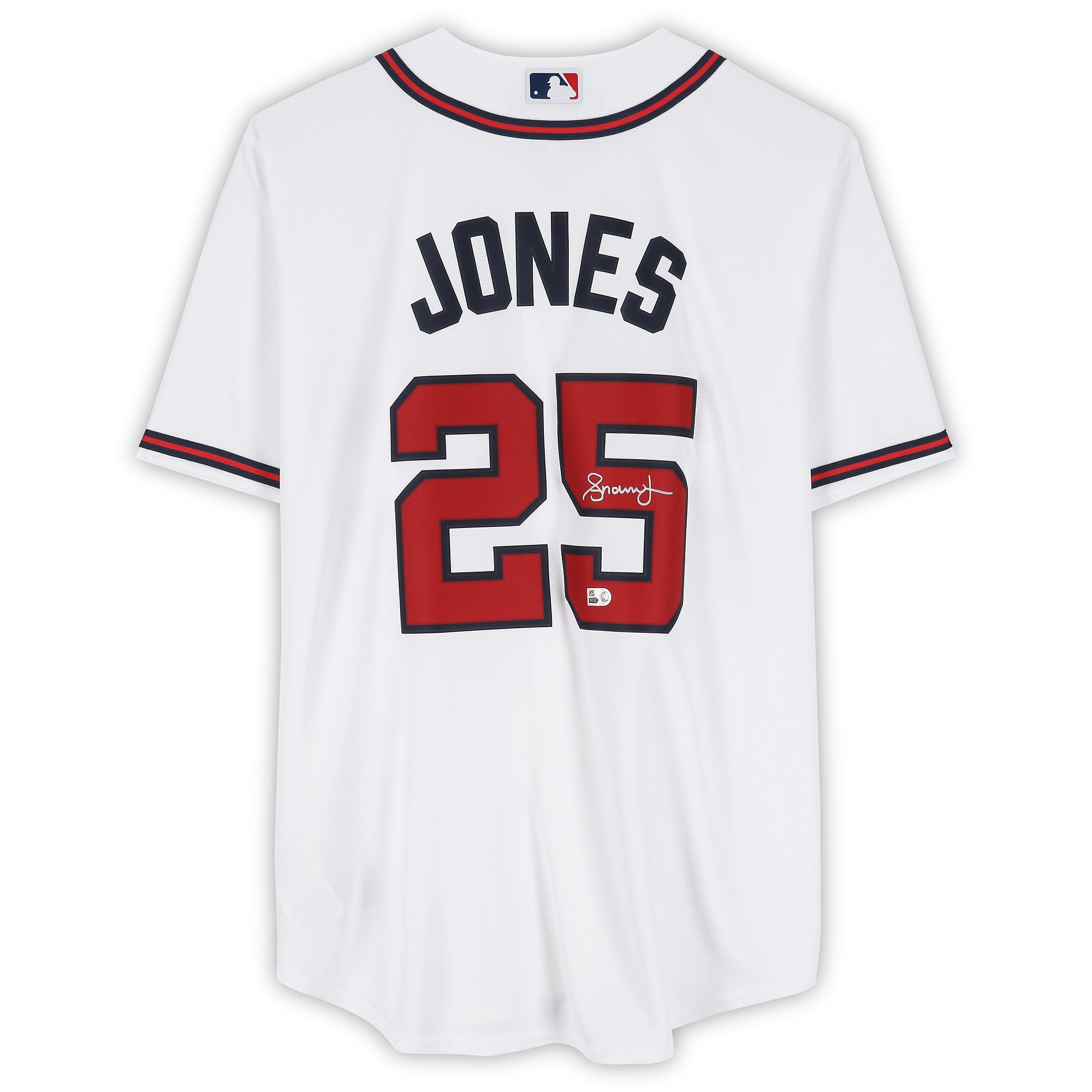 Andruw Jones Atlanta Braves Autographed White Nike Replica Jersey
