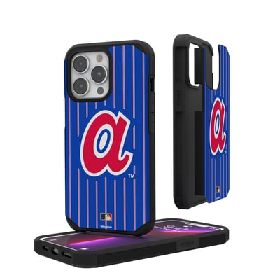 Atlanta Braves Alternate Logo iPhone Pinstripe Cooperstown Design Rugged Case