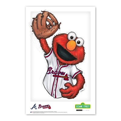 Atlanta Braves Elmo 11" x 17" Sesame Street Poster Print