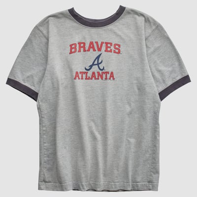 Atlanta Braves Genuine Merchandise 2000s T-shirt - Heather Gray - S by Fanatics Real Vintage