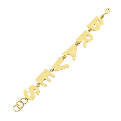 Atlanta Braves Letter Link Bracelet by Jill Martin
