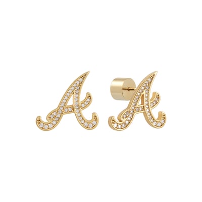 Atlanta Braves by Jill Martin Glam Day Post Back Earrings