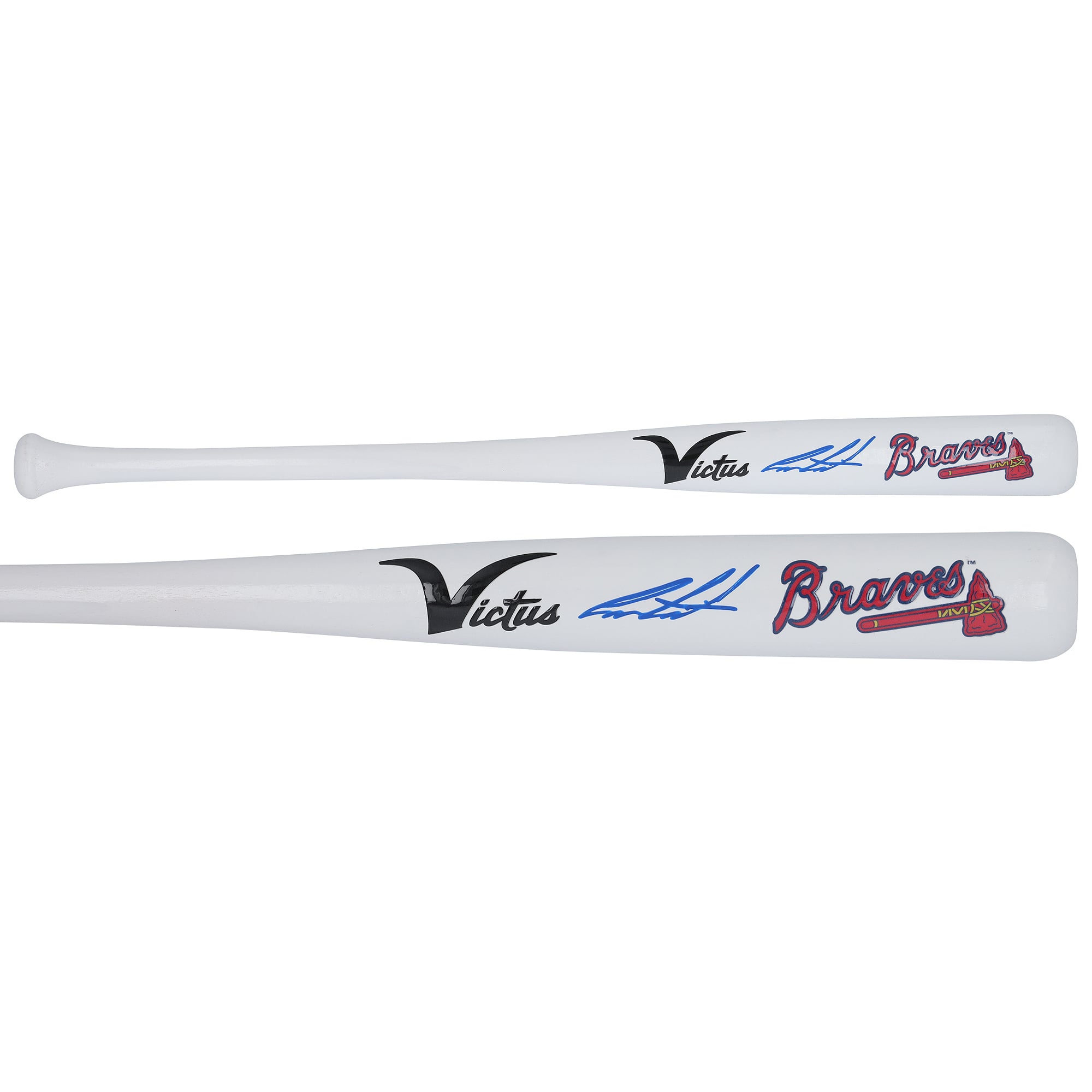 Cam Caminiti Atlanta Braves Autographed White Victus Mini Bat