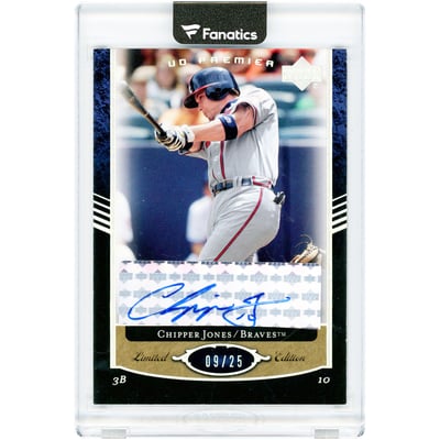 Chipper Jones Atlanta Braves Autographed 2007 Upper Deck Premier Limited Edition #149 #9/25 Card