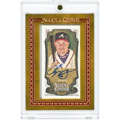 Chipper Jones Atlanta Braves Autographed 2024 Topps Allen & Ginter Mini Framed #MA-CJ Card