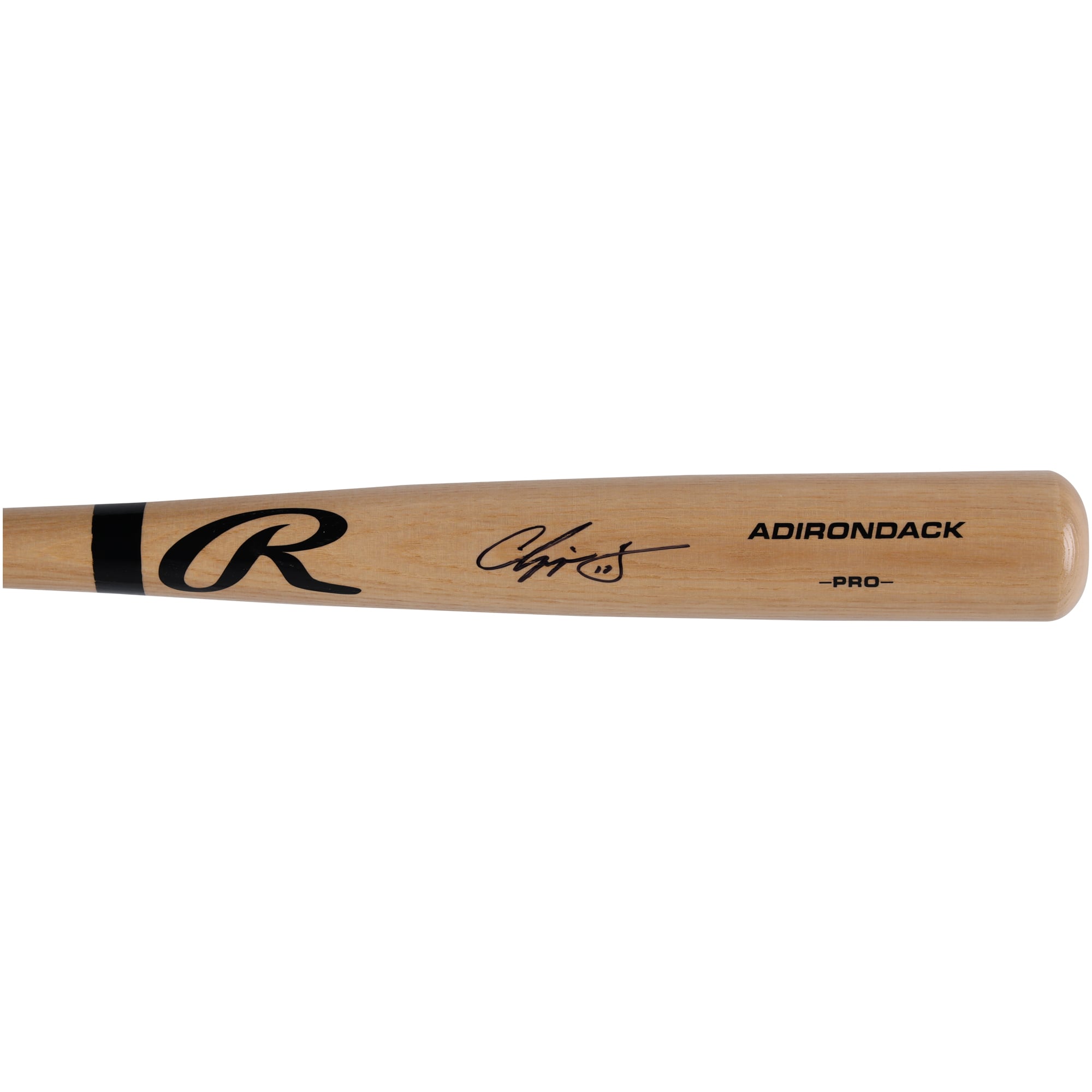 Chipper Jones Atlanta Braves Autographed Blonde Rawlings Pro Bat