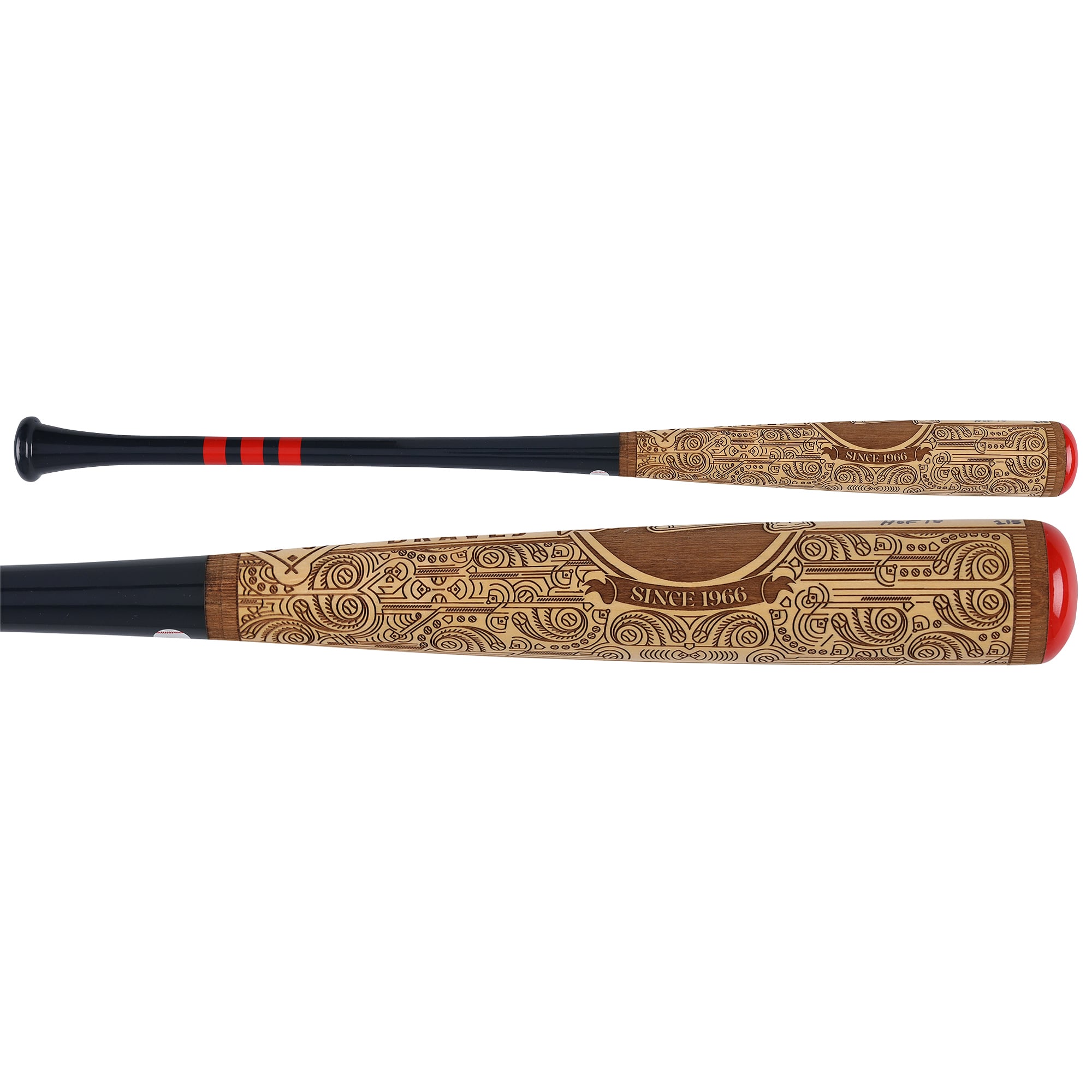 Chipper Jones Atlanta Braves Autographed Pillbox Bat Company Mural Series Bat with Multiple Inscriptions