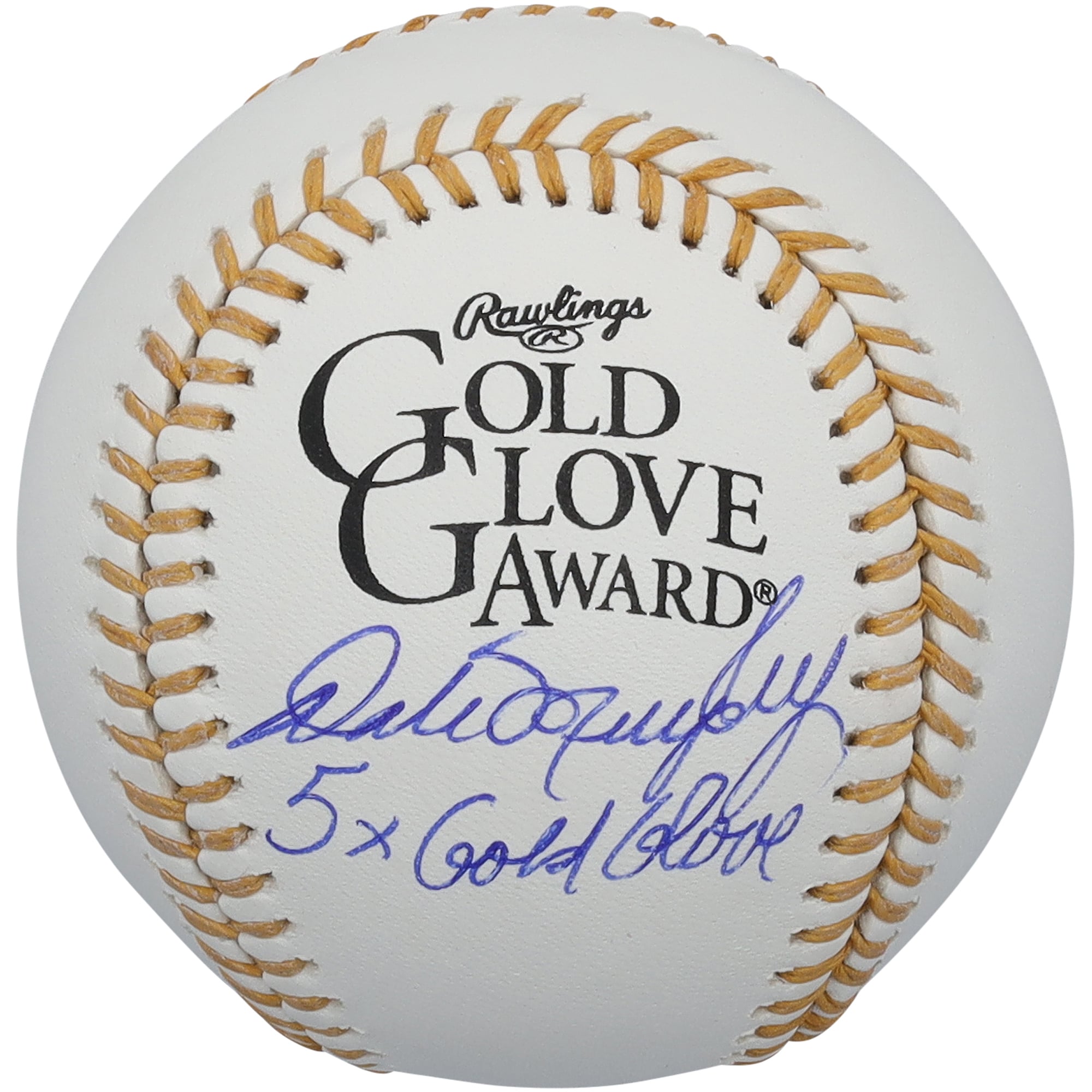 Dale Murphy Atlanta Braves Autographed Gold Glove Logo Baseball with "5x Gold Glove" Inscription