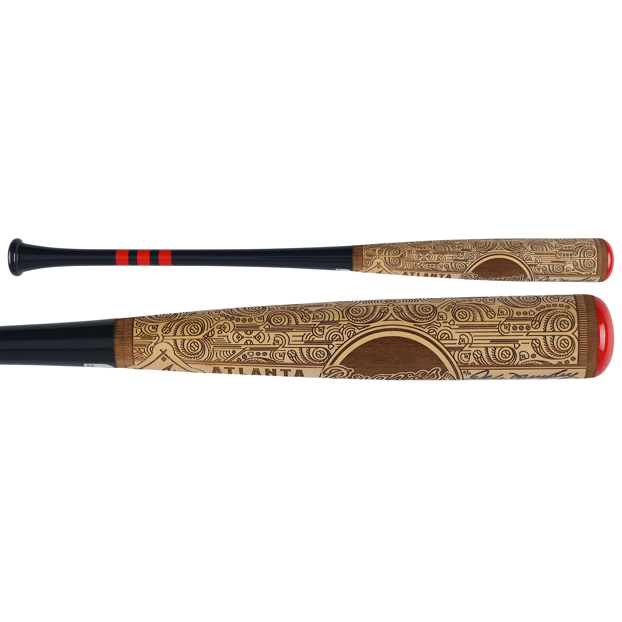 Dale Murphy Atlanta Braves Autographed Pillbox Bat Company Mural Series Bat with "NL MVP 82, 83" Inscription