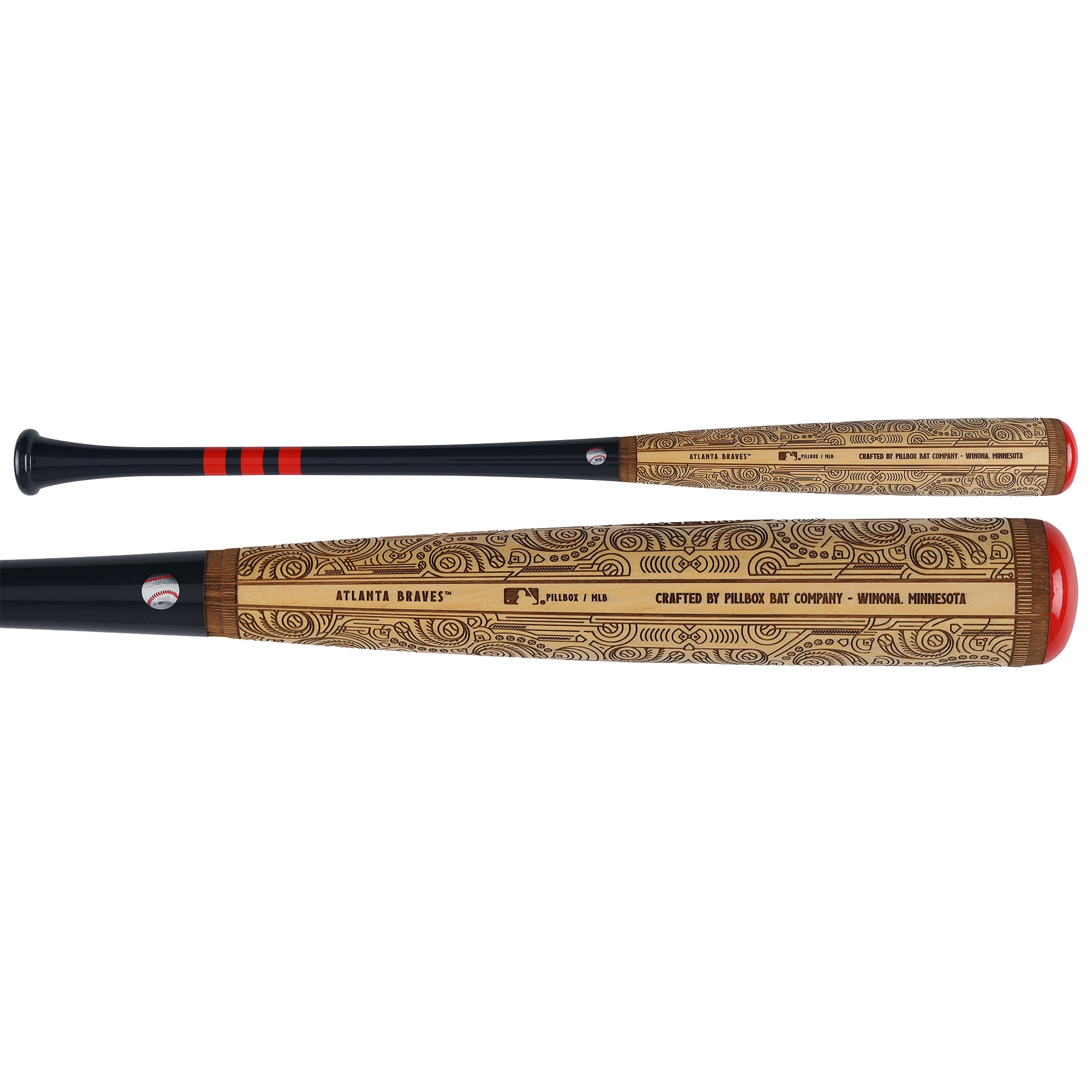 Dale Murphy Atlanta Braves Autographed Pillbox Bat Company Mural Series Bat with "NL MVP 82, 83" Inscription