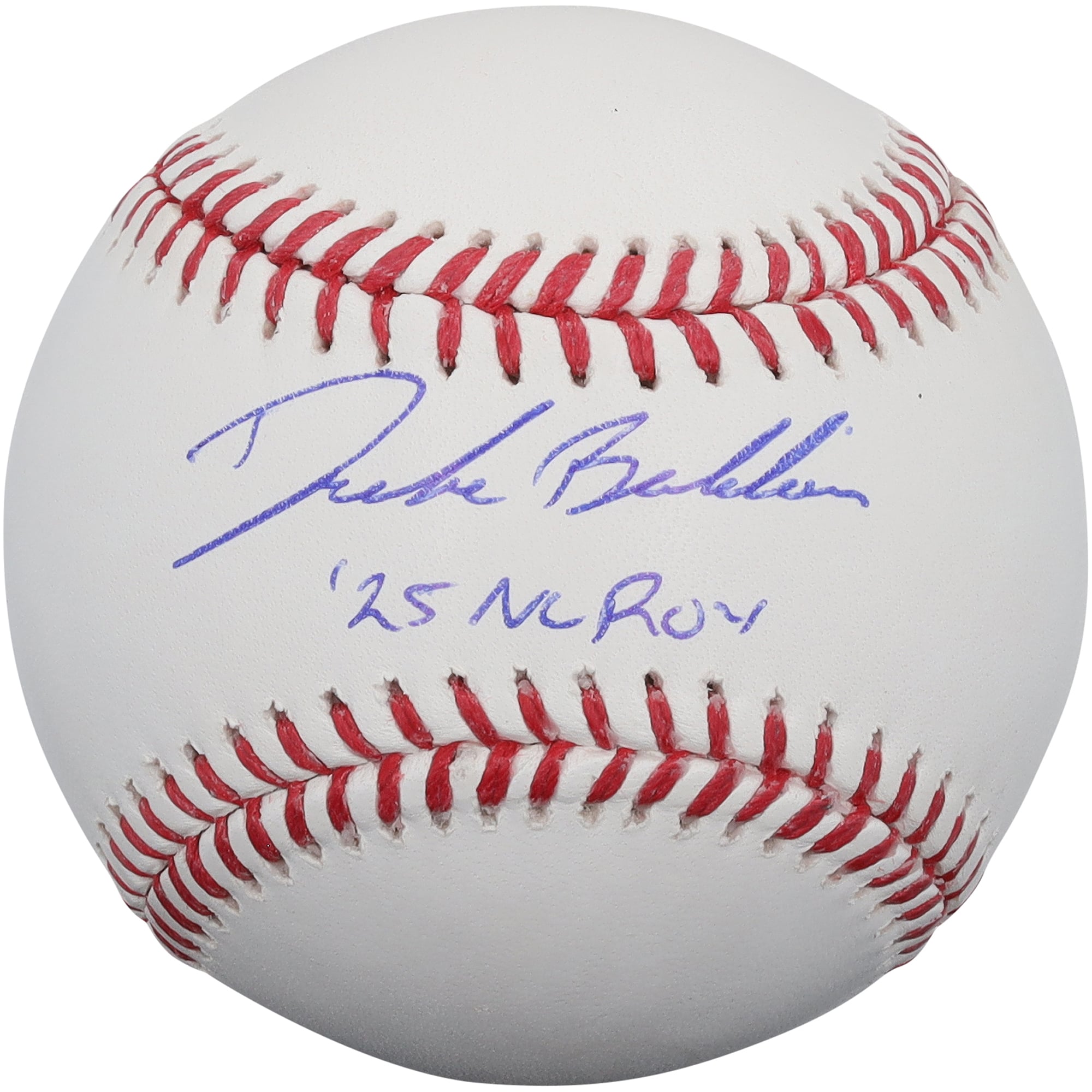 Balle de baseball autographiée par Drake Baldwin des Braves d'Atlanta avec inscription « 25 NL ROY »
