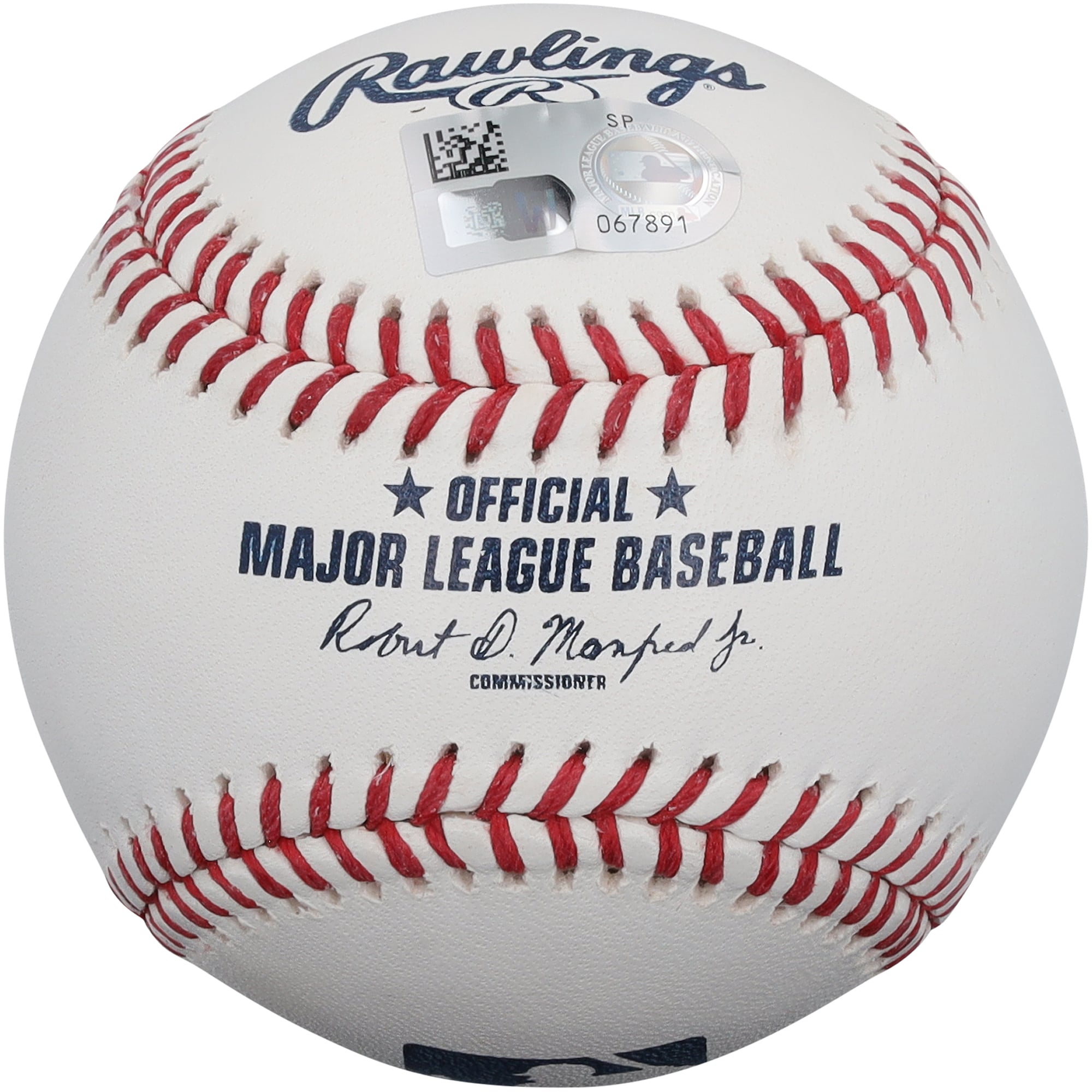 Balle de baseball autographiée par Drake Baldwin des Braves d'Atlanta avec inscription « 25 NL ROY »