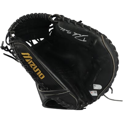 Drake Baldwin Atlanta Braves Autographed Fanatics Authentic Game-Used Black Mizuno Catcher's Glove from the 2026 MLB Season - NF70437420 