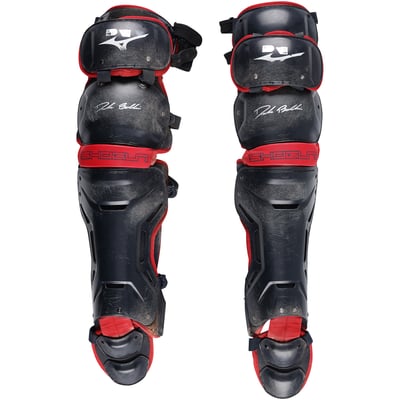 Drake Baldwin Atlanta Braves Autographed Fanatics Authentic Game-Used Black Mizuno Shin Guards from the 2026 MLB Season  